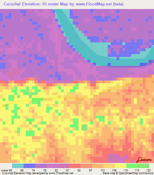 Cucurital,Colombia Elevation Map