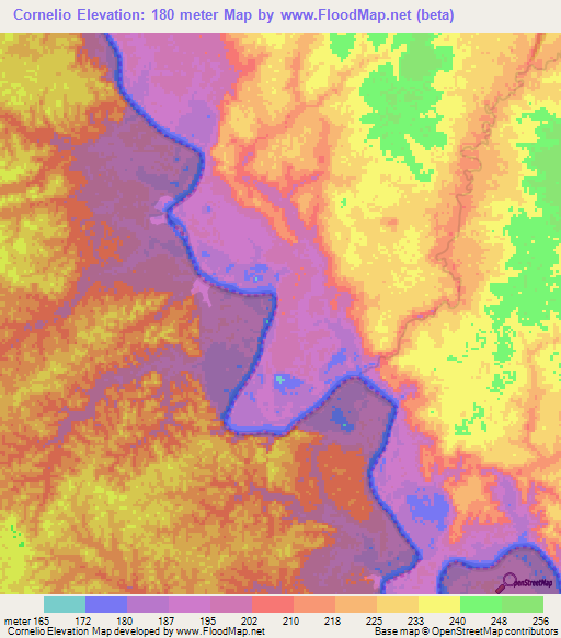 Cornelio,Colombia Elevation Map