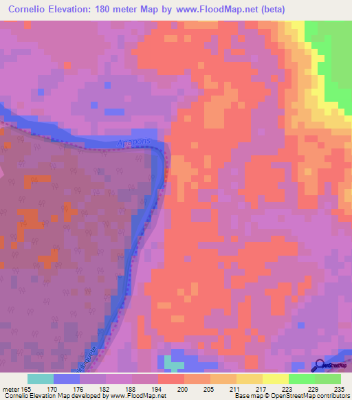 Cornelio,Colombia Elevation Map