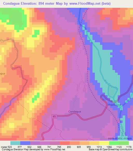 Condagua,Colombia Elevation Map