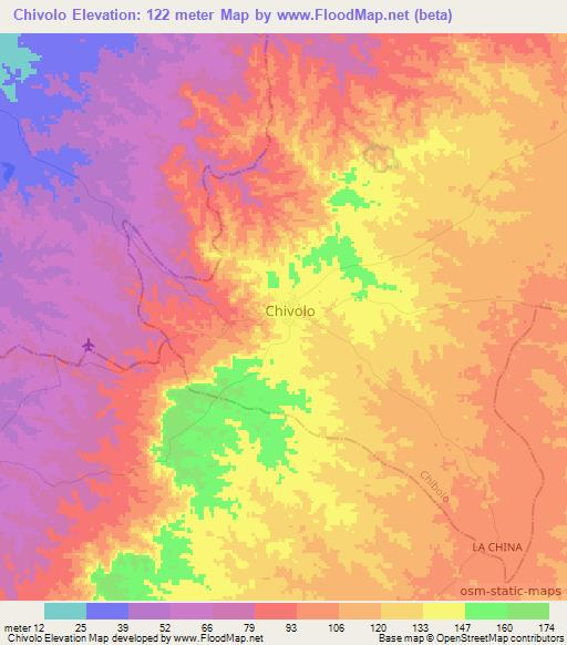 Chivolo,Colombia Elevation Map