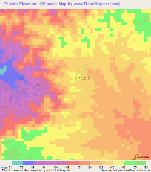 Chivolo,Colombia Elevation Map