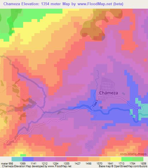 Chameza,Colombia Elevation Map