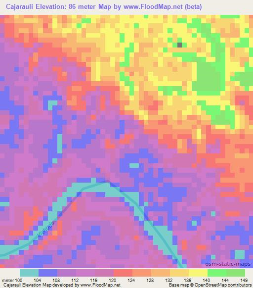 Cajarauli,Colombia Elevation Map