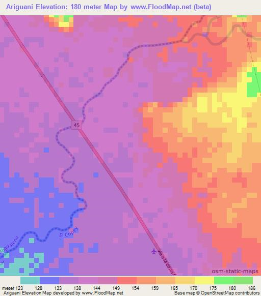Ariguani,Colombia Elevation Map