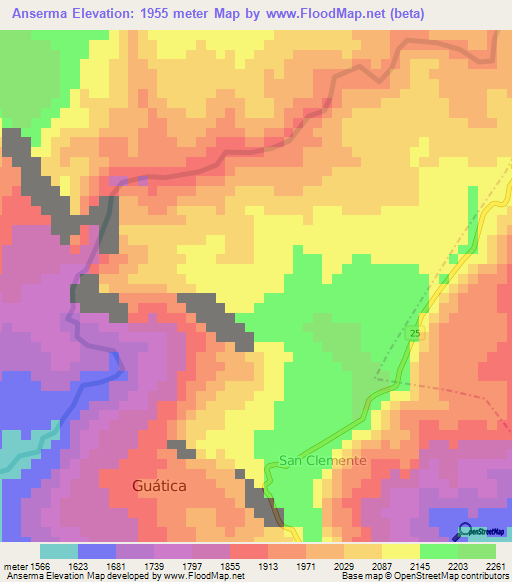 Anserma,Colombia Elevation Map