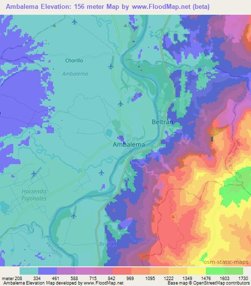 Ambalema,Colombia Elevation Map