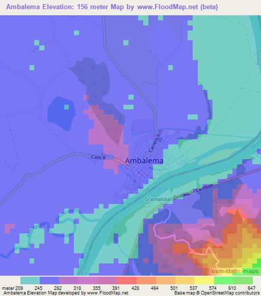 Ambalema,Colombia Elevation Map