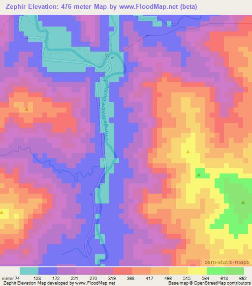 Zephir,Haiti Elevation Map