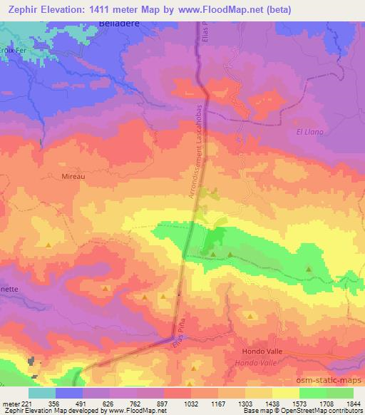 Zephir,Haiti Elevation Map