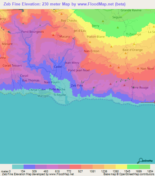 Zeb Fine,Haiti Elevation Map