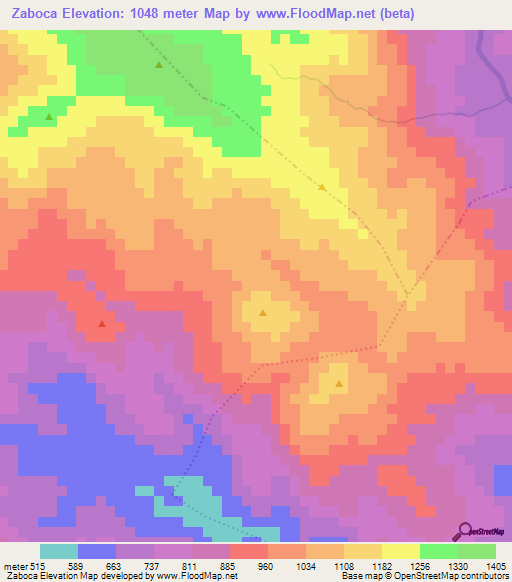 Zaboca,Haiti Elevation Map