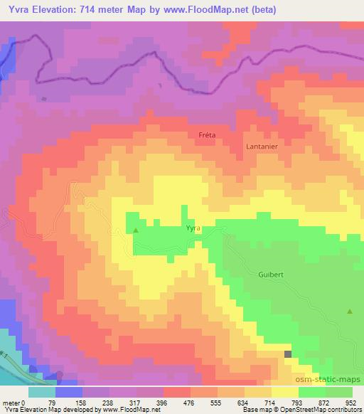 Yvra,Haiti Elevation Map