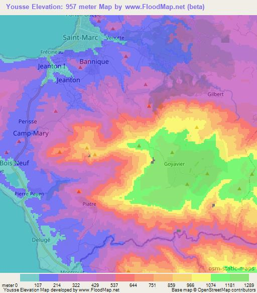 Yousse,Haiti Elevation Map