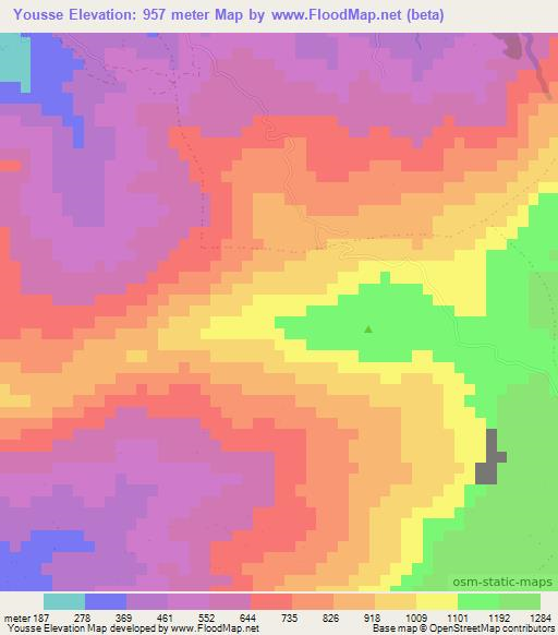 Yousse,Haiti Elevation Map