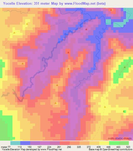 Yocelle,Haiti Elevation Map