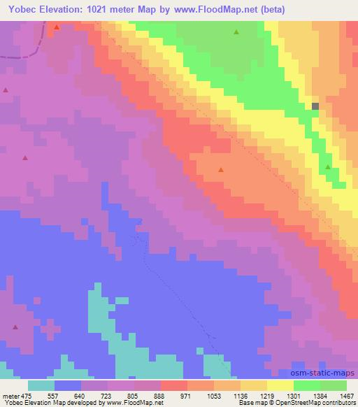 Yobec,Haiti Elevation Map