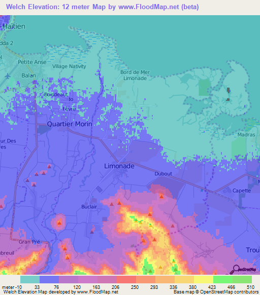 Welch,Haiti Elevation Map