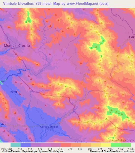 Vimbale,Haiti Elevation Map