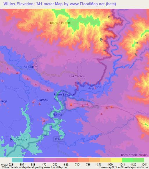 Villios,Haiti Elevation Map