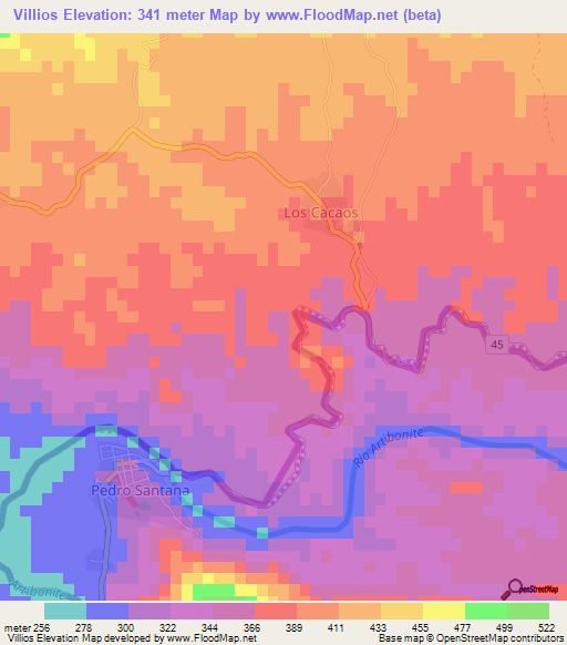 Villios,Haiti Elevation Map