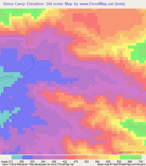 Vieux Camp,Haiti Elevation Map