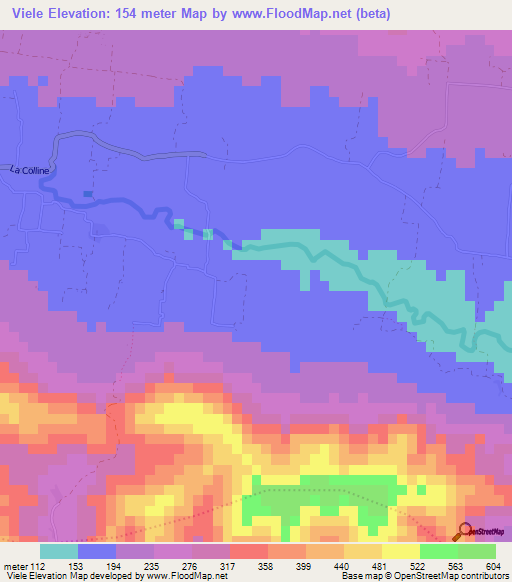 Viele,Haiti Elevation Map