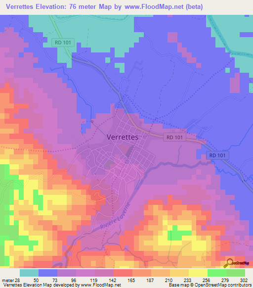 Verrettes,Haiti Elevation Map