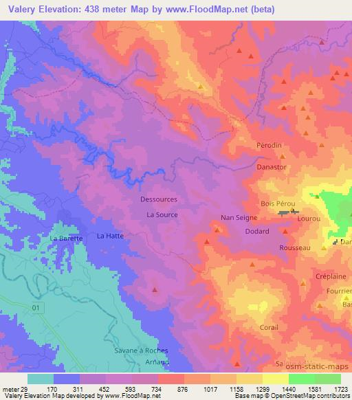 Valery,Haiti Elevation Map