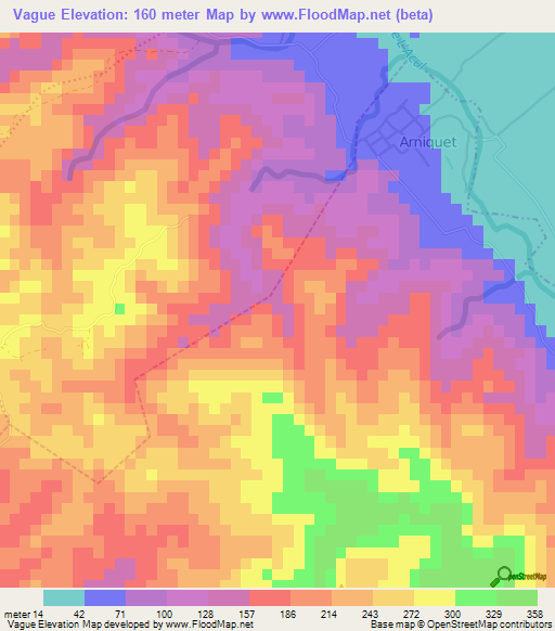 Vague,Haiti Elevation Map