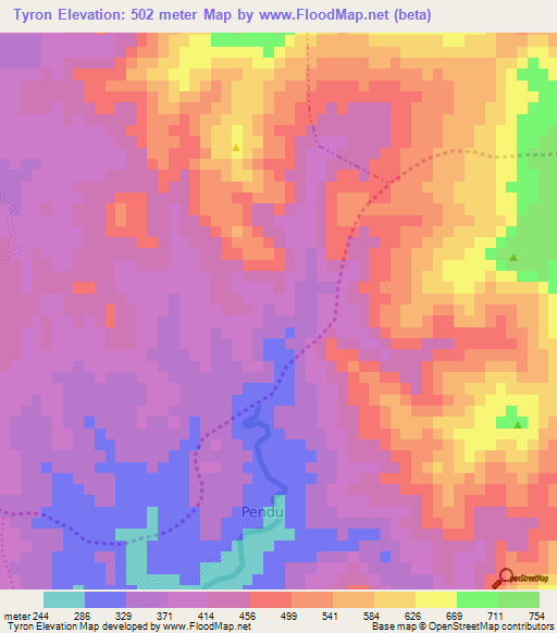 Tyron,Haiti Elevation Map