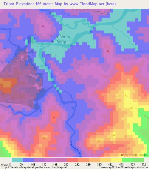 Tripot,Haiti Elevation Map