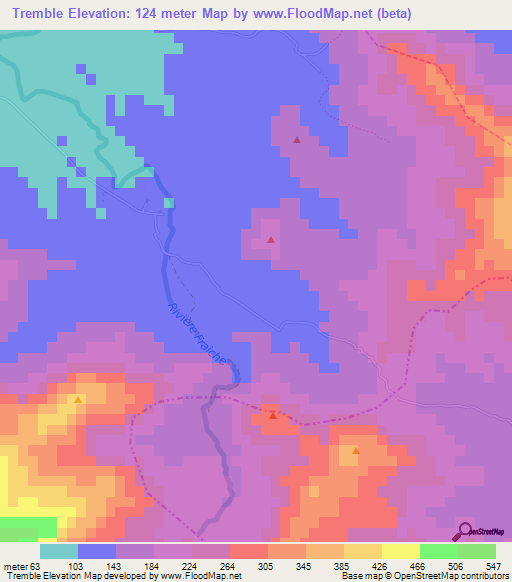 Tremble,Haiti Elevation Map