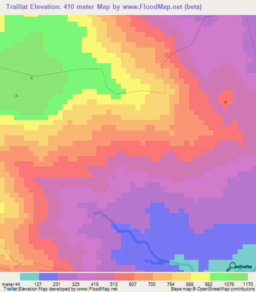 Traillat,Haiti Elevation Map