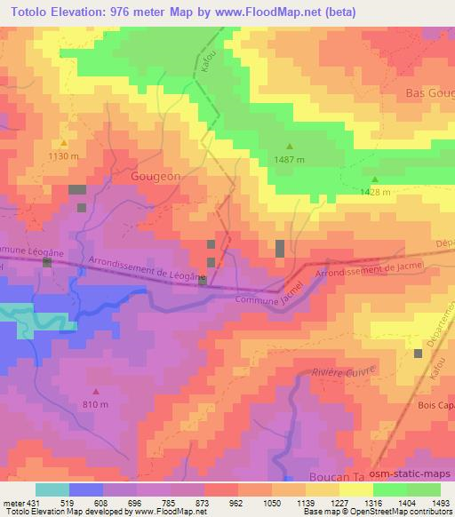 Totolo,Haiti Elevation Map