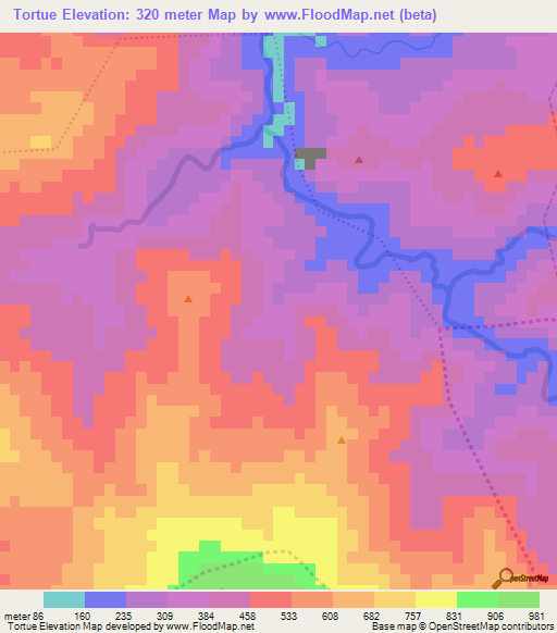 Tortue,Haiti Elevation Map