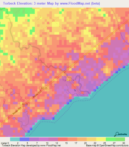 Torbeck,Haiti Elevation Map