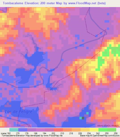 Tombacaleme,Haiti Elevation Map