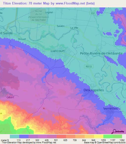 Titon,Haiti Elevation Map