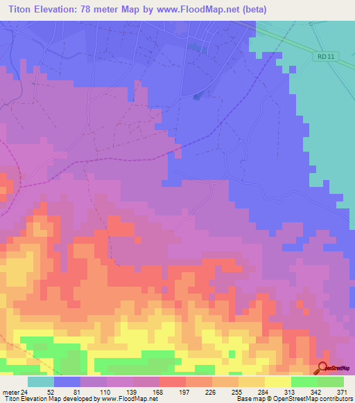 Titon,Haiti Elevation Map