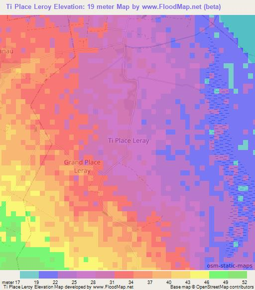 Ti Place Leroy,Haiti Elevation Map