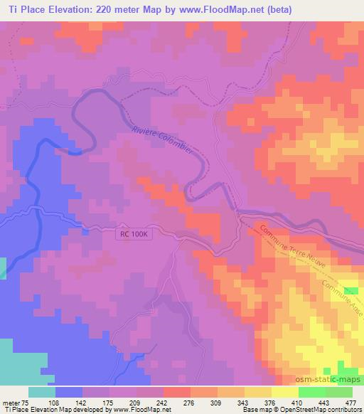 Ti Place,Haiti Elevation Map