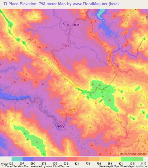 Ti Place,Haiti Elevation Map