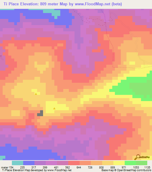 Ti Place,Haiti Elevation Map