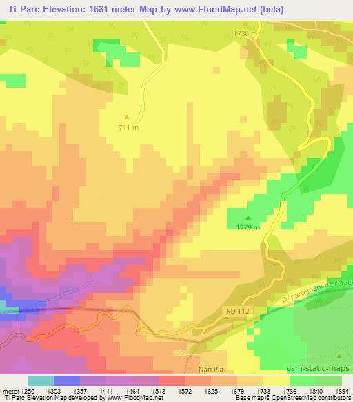 Ti Parc,Haiti Elevation Map