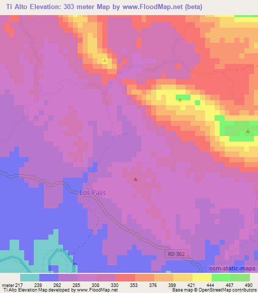 Ti Alto,Haiti Elevation Map