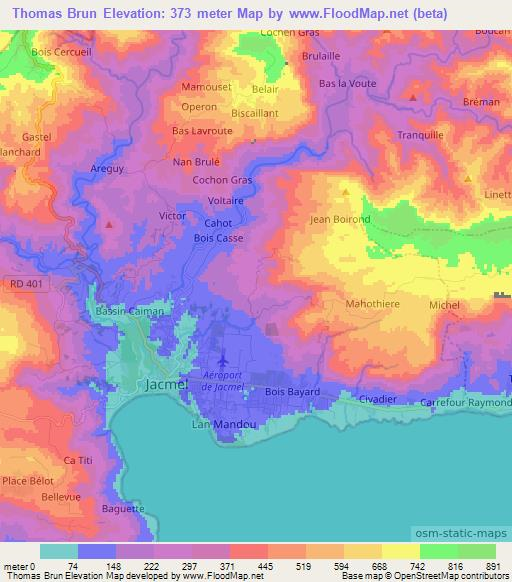 Thomas Brun,Haiti Elevation Map