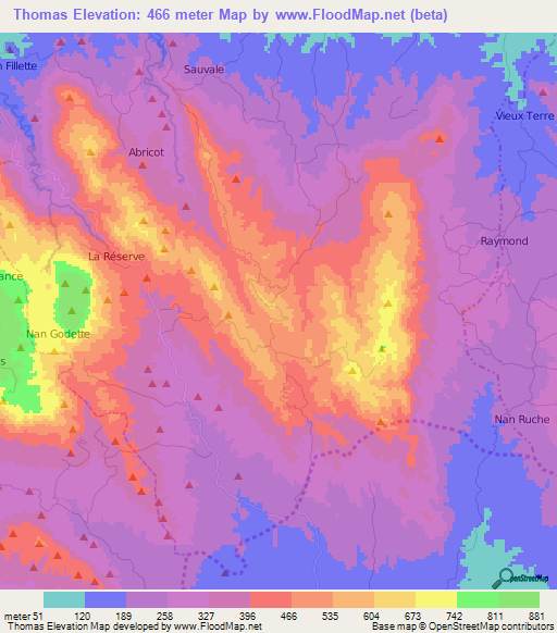 Thomas,Haiti Elevation Map