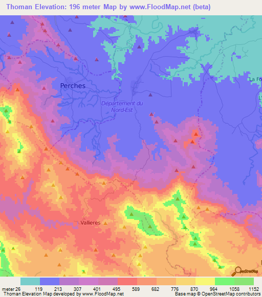 Thoman,Haiti Elevation Map