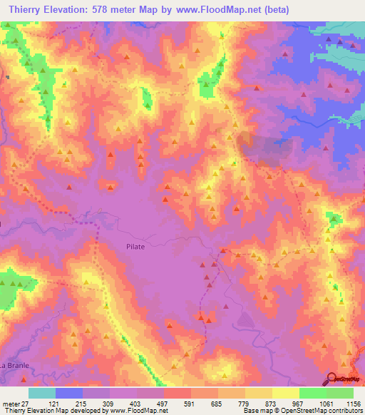 Thierry,Haiti Elevation Map